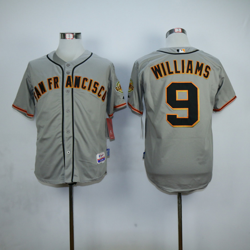Men San Francisco Giants #9 Williams Grey MLB Jerseys->san francisco giants->MLB Jersey